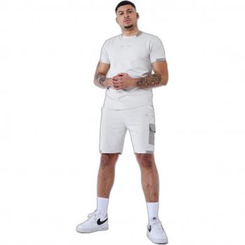 Project X Paris Contrast Logo Band Shorts - Greige XL