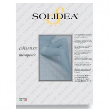 Medias de Compresión Solidea Marilyn Ccl2 con Punta Abierta 25-32 mmHg Talla M Color Negro