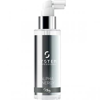 Serum Energisante Fortalecedor System Professional Extra Alpha Energy X5A, 100ml - Fortalece y energiza el cabello, ideal para cabellos débiles y apagados