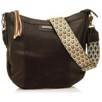 Bolso Casual de Mujer Salter2 Marrón con Cierre de Cremallera y Detalle Boho