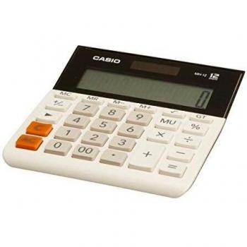 Casio MH-12-WE-S-EH-Calculadora de escritorio, Batería/Solar