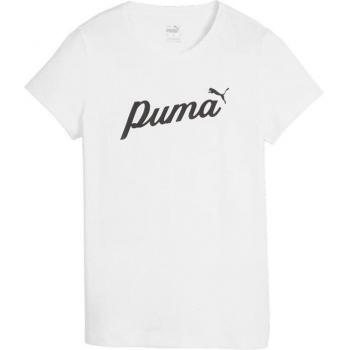 Camiseta Puma Ess+ Script Tee Mujer Blanco