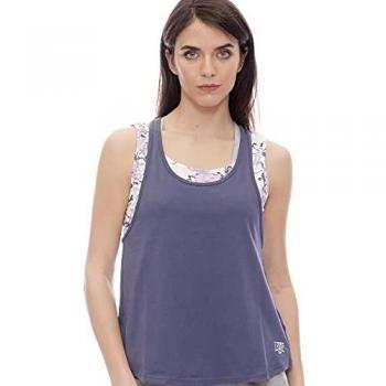 LEONE - Camiseta de Tirantes de Mujer Flower - Rosa Violeta
