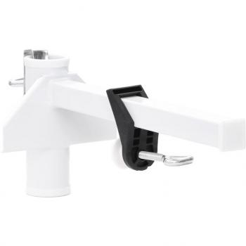vidaXL Umbrella Clamp for Balcony White 38 mm Steel