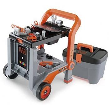 Smoby- Carrito bricolaje con caja herramientas