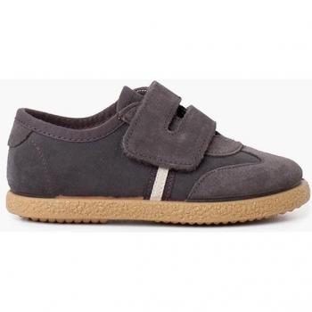 Zapatillas de serraje para niño con cierre frontal Pisamonas