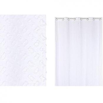 Cortina Bordada Home ESPRIT Blanca 140 x 260 cm
