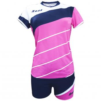 Zeus Kit Lybra Donna Voleibol Complementando para Las Mujeres Sport Pegashop Colour Fucsia Fluo-Azul-Blanco