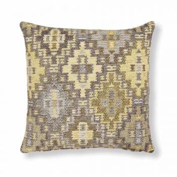 Kave Home Funda cojín Nazca 45x45 cm, Mostaza