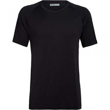 Icebreaker Motion sin costuras SS Crewe para hombre, lapis, color negro, tamaño small
