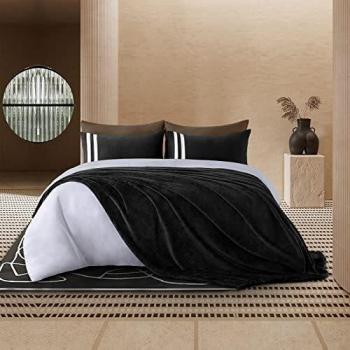WAVVE Manta Extra Grande para Cama 180, Manta Franela Reversible para Sofá 230x270 cm, Sobrecama Suave, Cálida, Transpirable