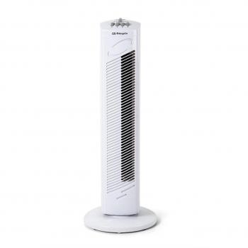 Orbegozo TW 0745 - Ventilador de torre oscilante, 3 velocidades, temporizador, silencioso, asa de transporte, 45 W, Color Blanco