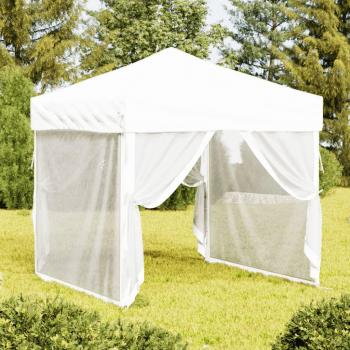 Carpa para fiestas plegable con paredes laterales blanca 2x2 m VidaXL