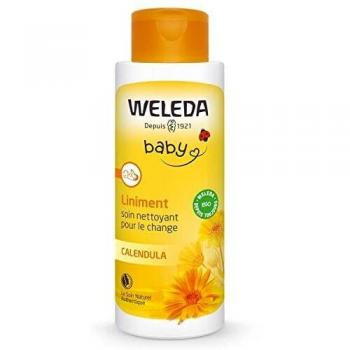 Weleda Baby Linimento de Caléndula 400 ml - limpiador y cuidado para el cambio de pañal, formulación natural con extracto de caléndula, sin fragancias artificiales, dermatológicamente probado, apto para piel