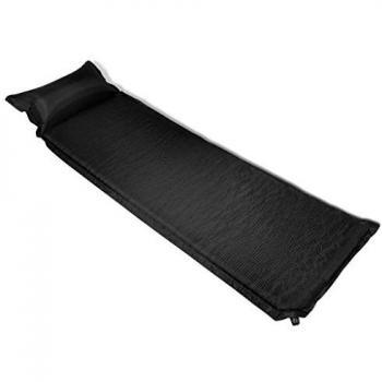 vidaXL Colchón de Aire 6 x 66 x 200 cm Negro Almohada Inflable el aire libre