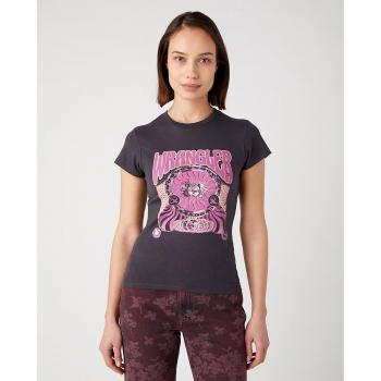 Wrangler - Camiseta de mujer Shrunken de manga corta con dibujo frontal