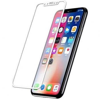 TPC - Protector Cristal Templado para iPhone X, iPhone XS, Pantalla Completa 5D Full Glue - Blanco