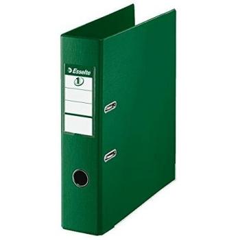 Esselte, Archivador de Palanca, Cubiertas de PVC, A4, 7,5 cm lomo, Verde, Nº. 1, 46061