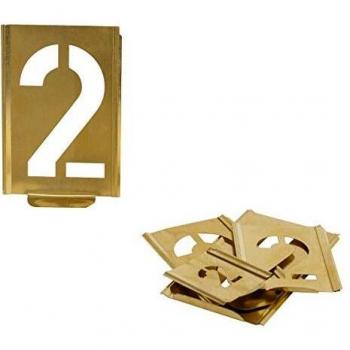 Juego de Plantillas de Marcado para Pintar Números del 0 al 9 Altu - 50012811, Numeración para Pintar/Rotular de 150 mm con Chapa Enganchable Kukko