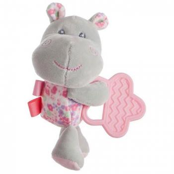 Mordedor para Bebé Hippo de 20 cm color rosa