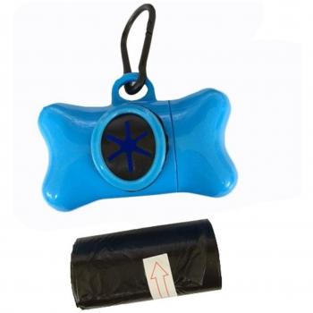 Dispensador Higiénico de Bolsas para Excrementos en Forma de Hueso para Perros y Gatos con Rollo de Bolsas