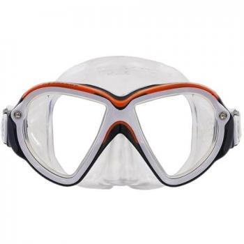 Aqualung Máscara De Buceo Reveal Ultrafit - Máscara Buceo Adultos, visión panorámica de 180°, Ajuste Facial Personalizado, Lentes Intercambiables, Resistente al Agua, faldón de