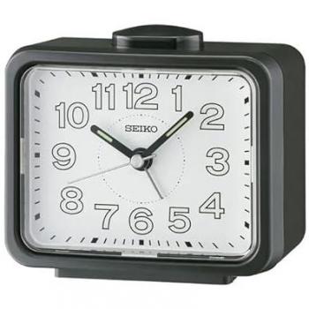 Reloj-Despertador Seiko QHK061K Negro con pantalla analógica, alarma, función de repetición (snooze), luz nocturna y diseño moderno
