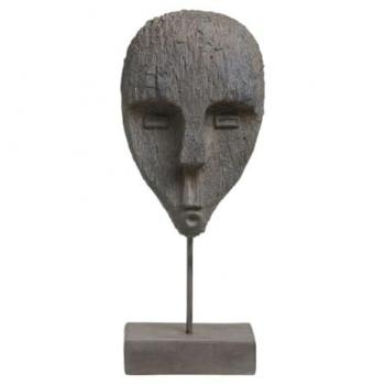 Figura Decorativa Gris 19 x 22 x 55 cm - Resina