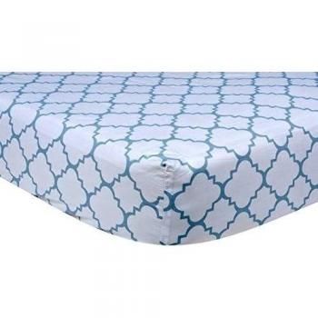 Trend Lab Blue Sky Quatrefoil Crib Sheet by Trend Lab