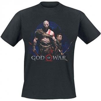 God Of War Kratos and Atreus Camiseta Negro XXL