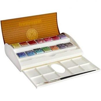 Sennelier Set de acuarelas 14 x 1/2 colores + pincel