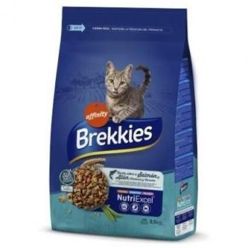 Brekkies Excel Pienso para Gatos Mix Pescado con Salmón y Atún, Verduras y Cereales 1.5 kg