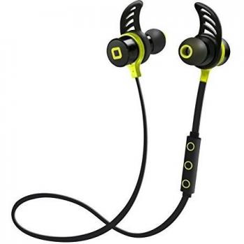 SBS TESPORTINEARBT4K Dentro de oído, Banda para Cuello Binaural Inalámbrico Negro, Amarillo - Auriculares