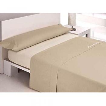 Pierre Cardin Juego sábanas coralina Colorado 90 cm. Camel, 100Percent_poliéster, Cama de 90