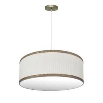 Lámpara Colgante Soprano 3 Luces E27 Cuero/Beige Regulable Diseño Elegante 60x60 cm