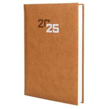Agenda Finocam Dynamic Milano Y11 Marrón 16,5 x 24 cm 2025, encuadernada, año 2025, 1 día por página, multilingüe