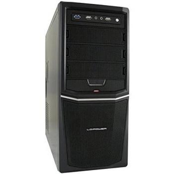 Torre Midi ATX LC-Power Pro-924B - Negro, Metálico, 420W, con Ventana de Vidrio Templado