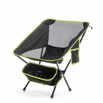 Silla de Camping Plegable Folstul Innovagoods con Bolsa de Transporte, Poliéster, Negra