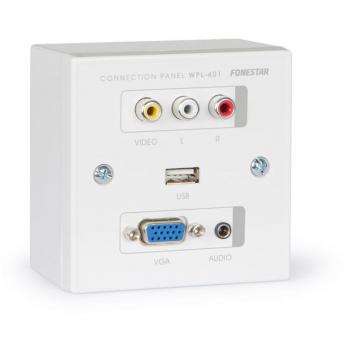 Panel de conexión VGA, USB y A/V