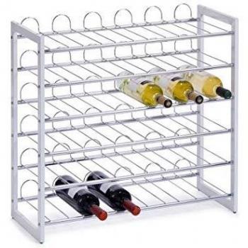 Zeller 27360 Botellero, Metal, Blanco, 68x26.5x63 cm
