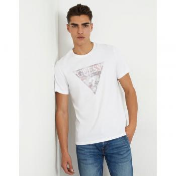 Camiseta Guess Triangle blanco manga corta para hombre