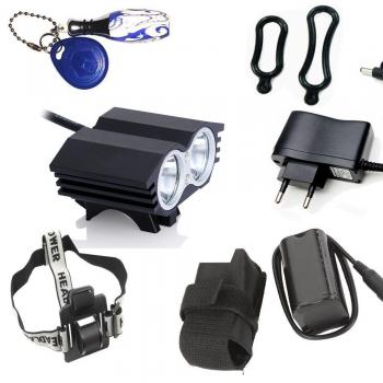 Constefire LED Luz Blanco Camping,Linterna LáMPARA para Bicicletas Bici CREE XM-L U2 - Luz LED Frontal para Manillar de Bicicleta