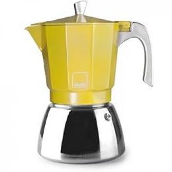 Cafetera express IBILI Elba Peach, 6 tazas, 300 ml, Aluminio fundido, Base de Acero Inoxidable, Apto para inducción