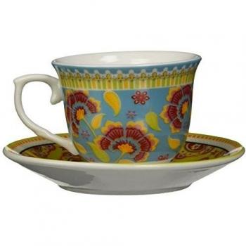 Villa D'Este Juego de 6 Tacitas de Café con Platos de Café, de estilo Oriental