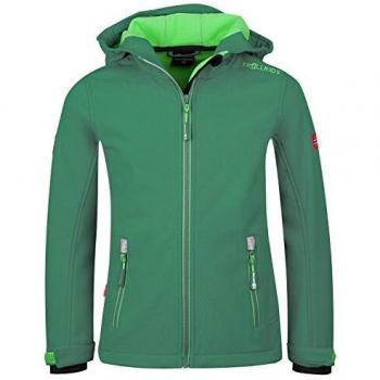 Trollkids Chaqueta Trollfjord para niños, Color Verde Oscuro/Verde Claro Talla 14 años