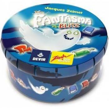 Fantasma Blitz Mini - Juego de mesa, incluye 5 objetos en 3D (sapo, ratón, botella, libro y fantasma), un dado de colores y reglas sencillas para jugar de 2 a 8 jugadores