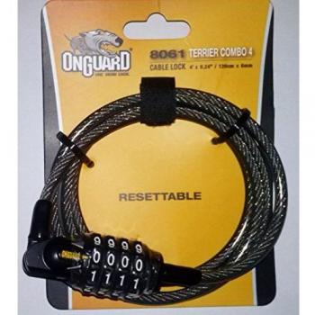 Onguard Unisex - Terrier Candado para Bicicleta, Color Gris, Talla única