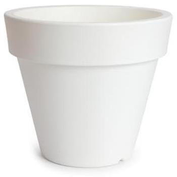 Maceta Redonda Theone 11L en Resina de Polietileno Blanca - Apta para Interior y Exterior