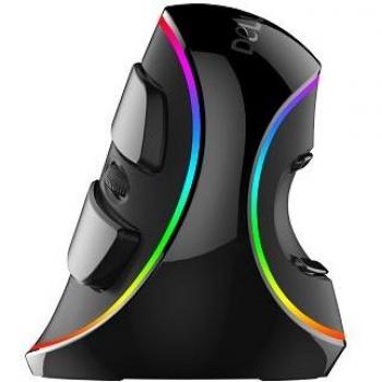 Ratón Vertical Ergonómico Inalámbrico RGB Delux M618 PLUS 4000 dpi