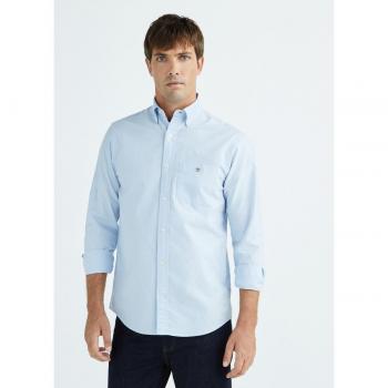 Gant Mens Regular Fit Long Sleeve Oxford Shirt - Light Blue - 2XL